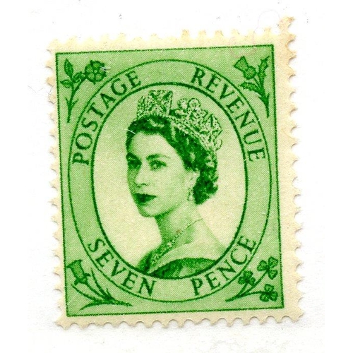 1023 - 1955 7d wmk St Edward's Crown um. SG 549. Cat £50.