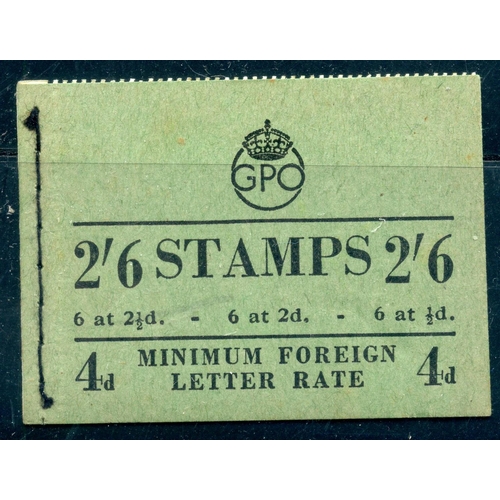 1037 - BOOKLETS 1950 (Dec) 2/6 green fine. SG BD 18 (86). Cat £65.