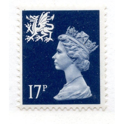 1046 - REGIONALS WALES 1971 - 90 17p blue phosphor omitted um. SG W45Ey. Cat £18.