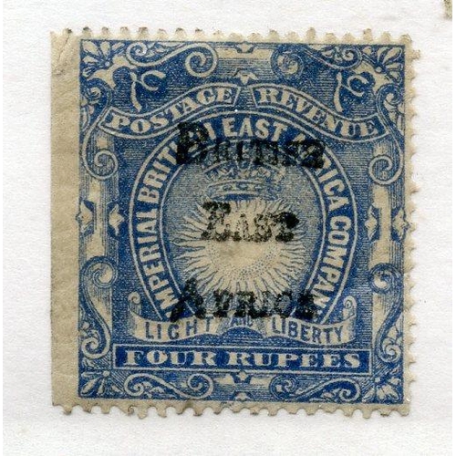 138 - BEA 1895 4r ultramarine Mombasa opt mint. SG 46.Cat £250.