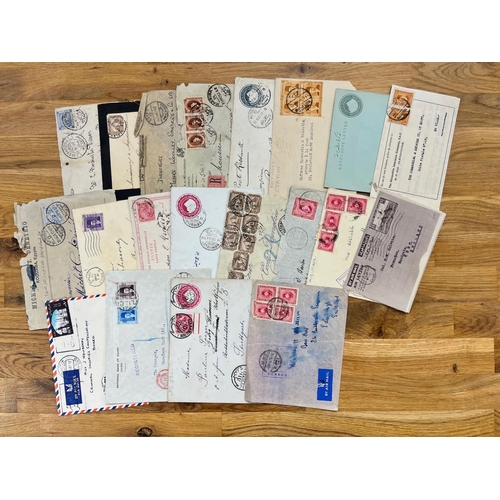 201 - EGYPT postal history collection of 20 items from pre 1900 to WW2. Mixed condition.