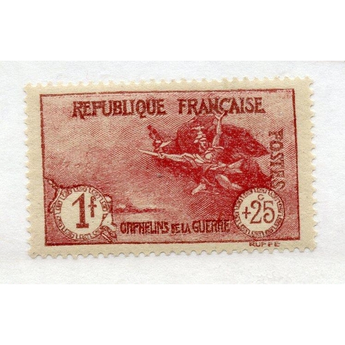 262 - FRANCE 1926 - 27 1f War Orphans Fund um. SG 452. Cat £70.