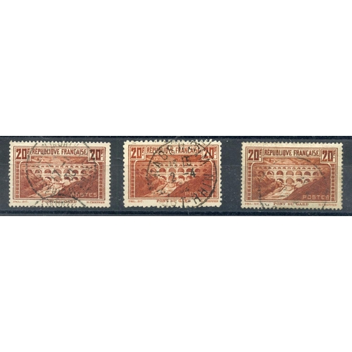 266 - FRANCE 1929 - 1933 20f bright red-brown and 20f deep red brown perf 11 fu. SG 475a, b. Cat £580.