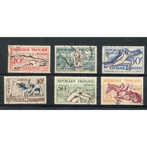 302 - FRANCE 1953 Sports set fu. SG 1185 - 90. Cat £20.