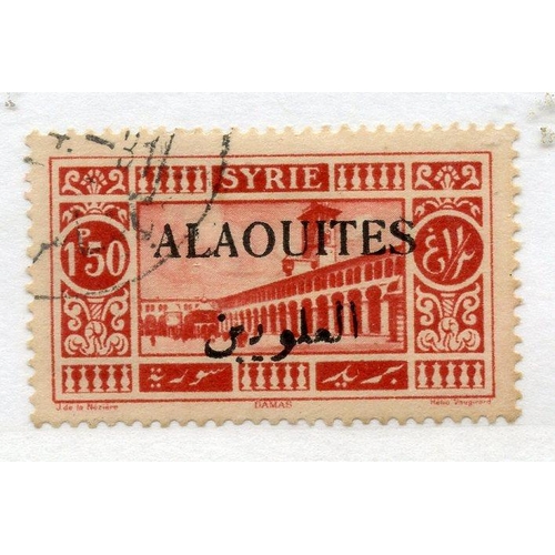 323 - FRENCH COLS ALAOUITES 1925 - 30 1p50 bright rose fu. SG 32b. Cat £55.