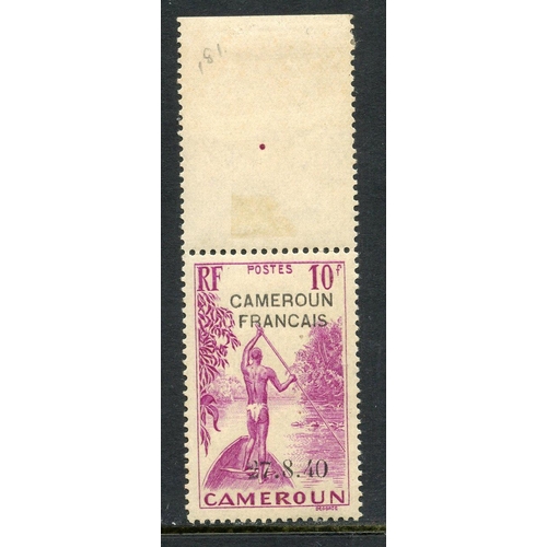 324 - FRENCH COLS CAMEROUN 1940 10f purple signed um. SG 181. Cat £85.