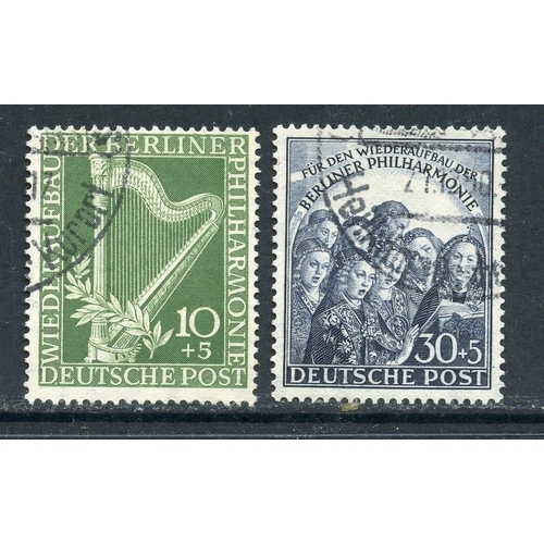 434 - GERMANY BERLIN 1950 Philharmonic set fu. SG B72 - 3. Cat £175.