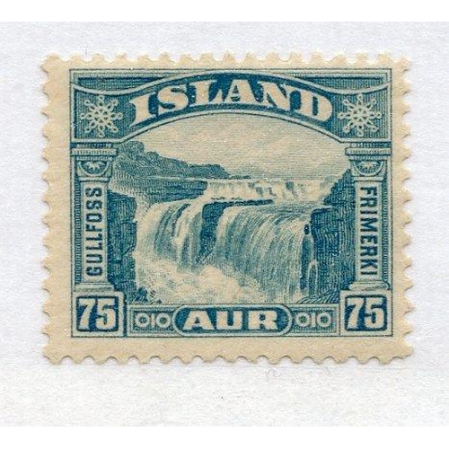 510 - ICELAND 1931 - 32 75a greenish blue mint. SG 200. Cat £110.