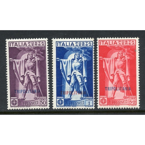 538 - ITALIAN COLS TRIPOLITANIA 1930 Ferrucci air set mint. SG 91 - 3. Cat £41.