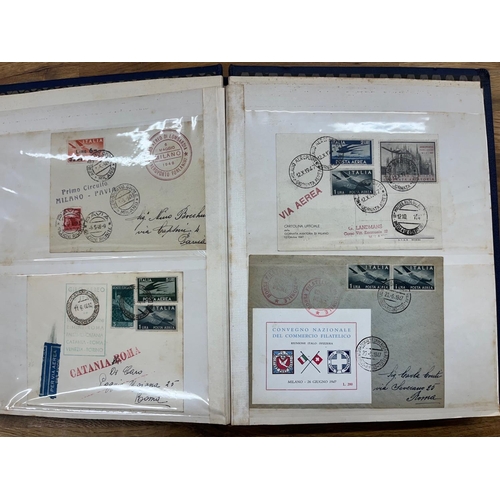 542 - ITALY 1946 - 52 album containing 23 air related covers with interesting frankings and labels. Genera... 