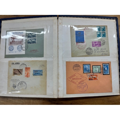 542 - ITALY 1946 - 52 album containing 23 air related covers with interesting frankings and labels. Genera... 