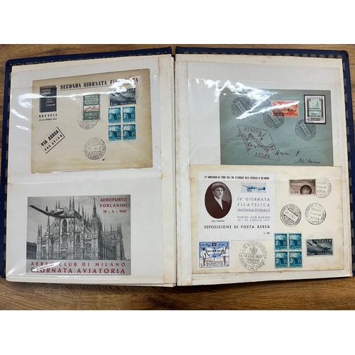 542 - ITALY 1946 - 52 album containing 23 air related covers with interesting frankings and labels. Genera... 