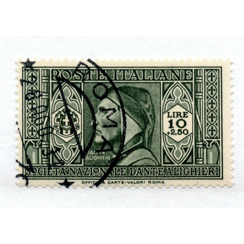 563 - ITALY 1932  10L + 2L50 Dante fu. SG 325. Cat £300.