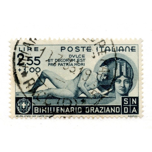 566 - ITALY 1936 2L55 + 1L Horace used. SG 484. Cat £225.