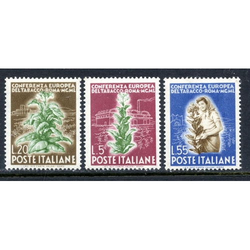 576 - ITALY 1950 Tobacco Conference set mint. SG 755 - 7. Cat £140.