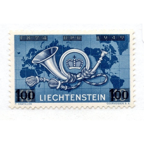 620 - LIECHTENSTEIN 1950 100r on 40r blue um. SG 286. Cat £60.