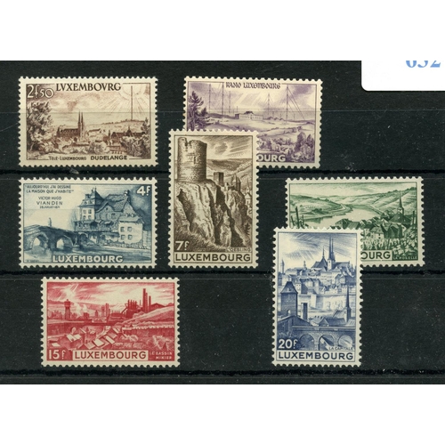 632 - LUXEMBOURG 1948 Tourist Propaganda set um. SG 505a - 509. Cat £65.