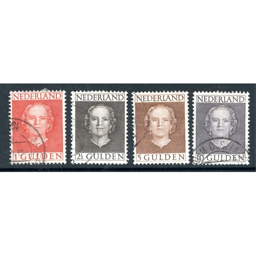 694 - NETHERLANDS 1949 - 51 1g - 10g Queen Juliana fu. SG 698 - 70. Cat £45l.