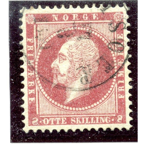 722 - NORWAY 1856 - 60 8sk dull lake fu. SG 11. Cat £60.