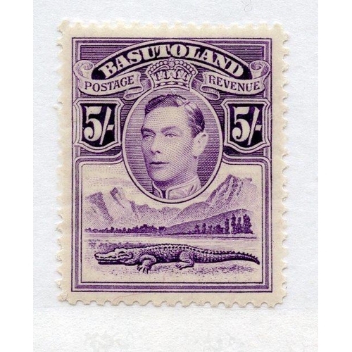 91 - BASUTOLAND 1938 5/- violet mint. SG 27. Cat £45.