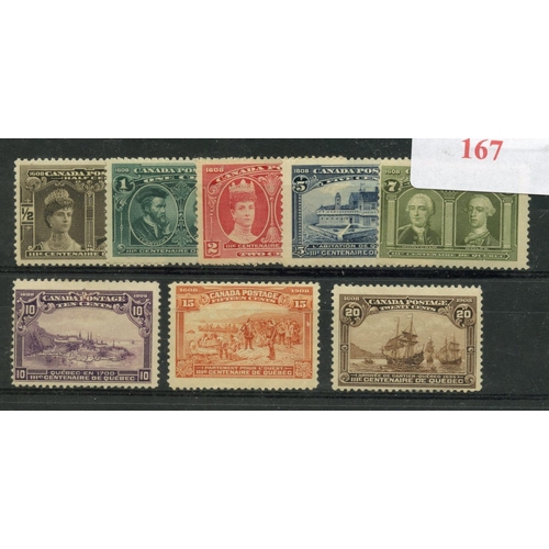 167 - CANADA 1898 Quebec set mint.  SG 188 - 195.  Cat £750.