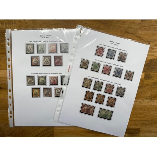 302 - GERMAN EAST AFRICA 1893 to 1905 fine used selection attractively written up on 2 pages inc 1896 set ... 