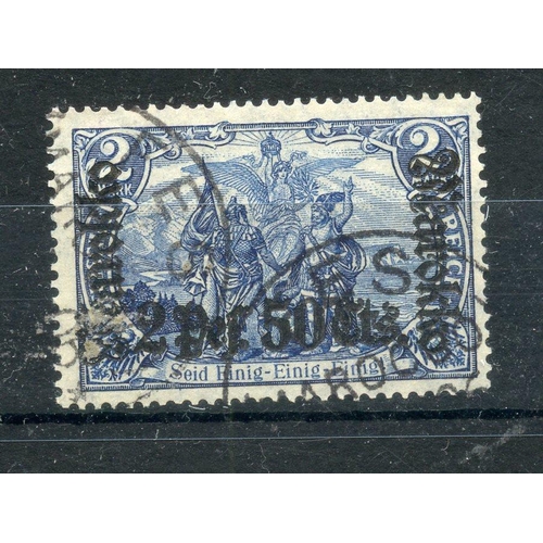 310 - GERMAN POS IN MOROCCO 1911 - 18 2p50c on 2m deep blue 'MAROKKO' fu. SG 61. Cat £70.
