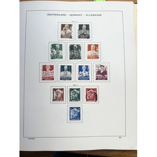 351 - GERMANY 1933 - 45 a virtually complete fu collection on printed Schaubek pages, including 1933 Wagne... 