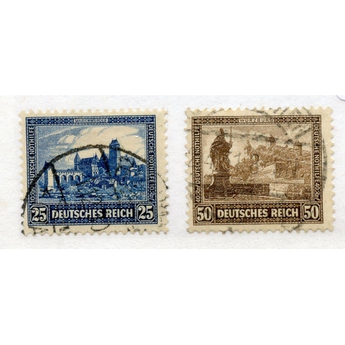 355 - GERMANY 1930 25pf + 10pf, 50pf + 40pf Welfare Fund fu. SG 467 - 8. Cat £170.