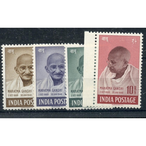 461 - INDIA 1948 Gandhi set mint.  SG 305 - 8.  Cat £425.