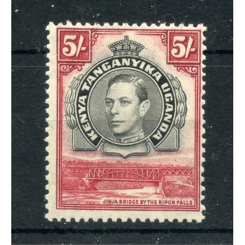 516 - KUT 1938 - 54 5/- black & carmine perf 13¬ fine mint.  SG 148.  Cat £170.