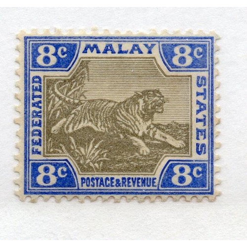 539 - MALAYA FMS 1904 - 22 8c grey and ultramarine mint. SG 41. Cat £95.