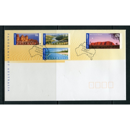 57 - AUSTRALIA 2001 50c, $1.00, $1,50 and $20 definitives on illustrated FDC.