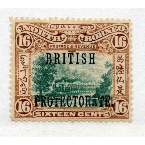 NORTH BORNEO 1901 - 05 16c opt 'British Protectorate' mint. SG 136. Cat ...