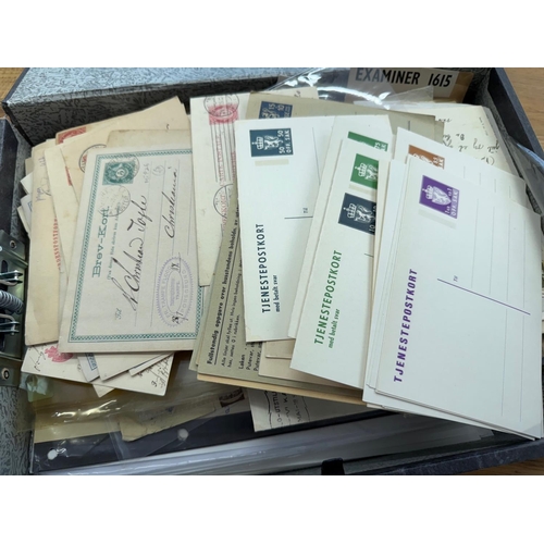 659 - NORWAY 1850s - 1960s covers, postal stationery and cards collection in filing box. Approximately 350... 