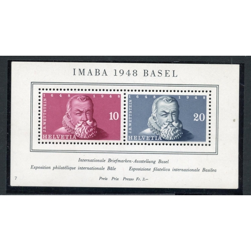 771 - SWITZERLAND 1948 National Philatelic Exhibition MS um. SG MS 498a. Cat £140.