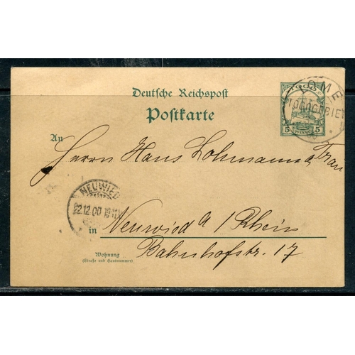 783 - TOGO 1900 postal stationery card to Germany. Good condition.