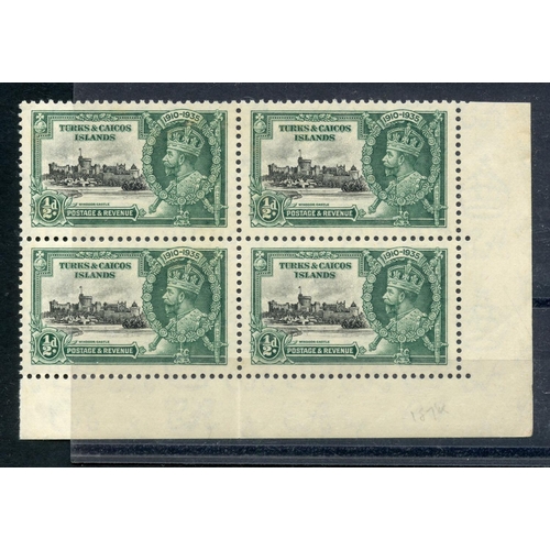 793 - TURKS & CAICOS IS 1935 ½d Silver Jubilee showing the 