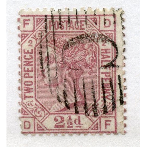 871 - USED ABROAD CONSTANTINOPLE 1875 rosy mauve plate 2 fu with 'C' cancel. SG Z78 (2). Cat £60.