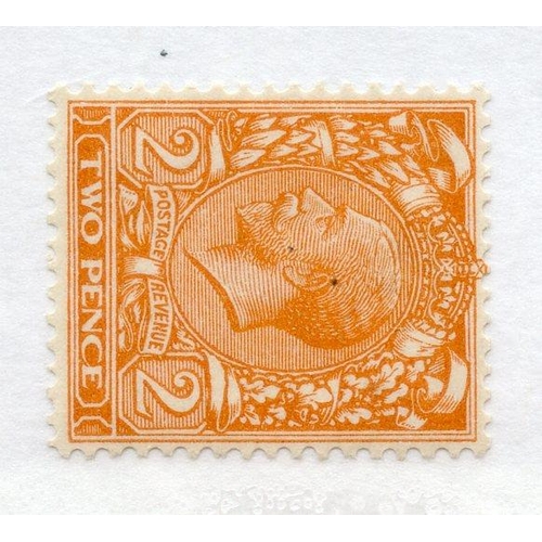 933 - 1924 - 26 2d orange wmk block cypher sideways mint, full perfs. SG 421b. Cat £100.
