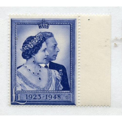 944 - 1948 £1 Silver Wedding um. SG 494. Cat £40.