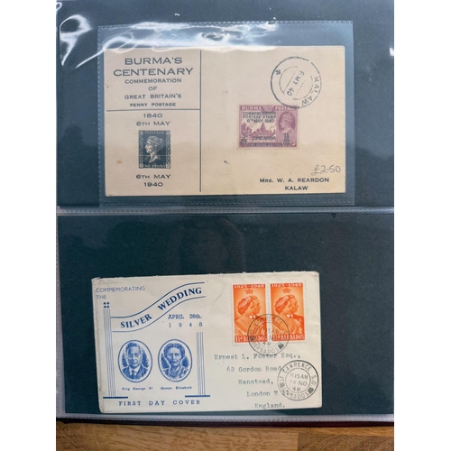 15 - COVERS album containing 39 Commonwealth commercial and FDCs. Noted India Ghandi cover, useful South ... 