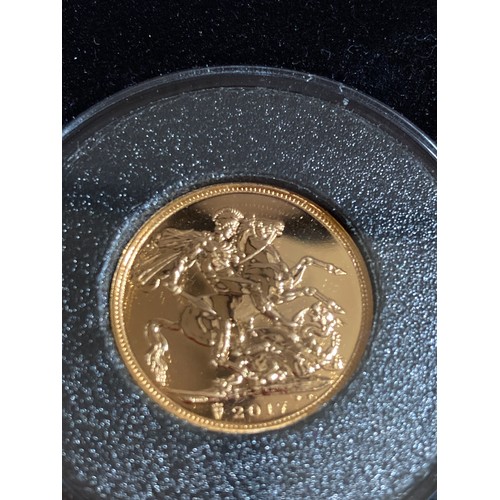 210 - 2017 sovereign uncirculated in Jubilee Mint case