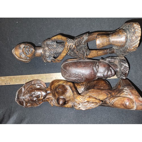 351 - african figures and masks x 6