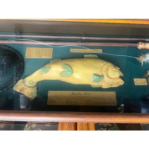 527 - framed fishing diorama