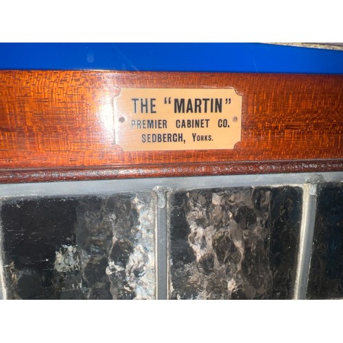 560 - ANTIQUE SPECIMEN CABINET 'The Martin' by Premier Cabinet Company, Sedbergh, Yorkshire - A mahogany c... 