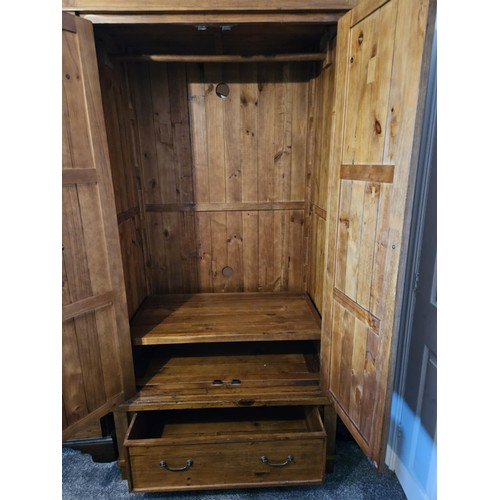 595 - Rustic  2 door 2 drawer wardrobe

collection of this item is from 
cunningham close
ts12 2fh