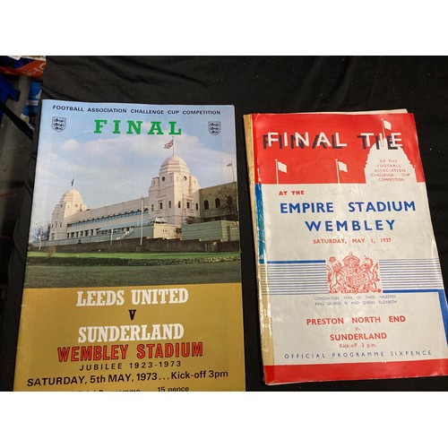 373B - Football ephemera including 1937 and 1973 cup final programmes scrapbooks mainly Sunderland Middlesb... 