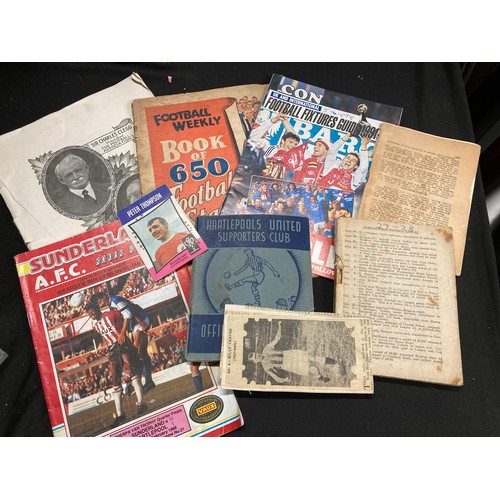 373B - Football ephemera including 1937 and 1973 cup final programmes scrapbooks mainly Sunderland Middlesb... 