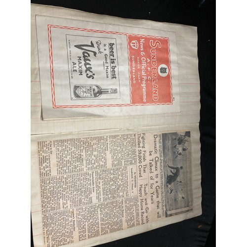 373B - Football ephemera including 1937 and 1973 cup final programmes scrapbooks mainly Sunderland Middlesb... 